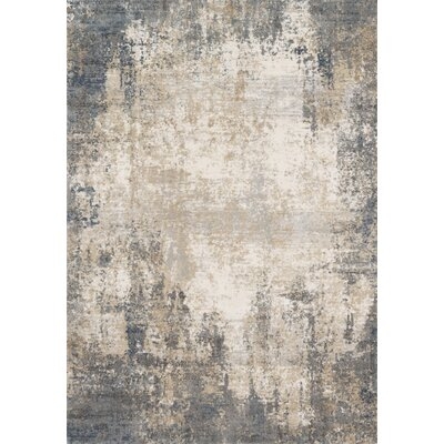 Square Eleanore Ombre Power Loom 1'6" x 1'6" Ivory/Mist Area Rug - Image 0