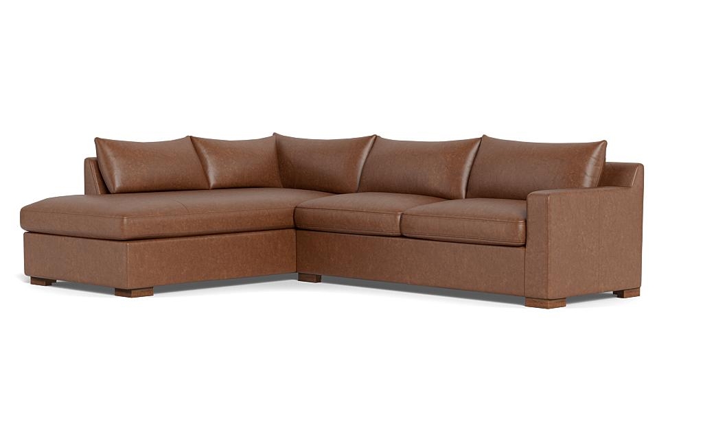 Sloan Leather Left Bumper Sleeper Sectional - Image 2