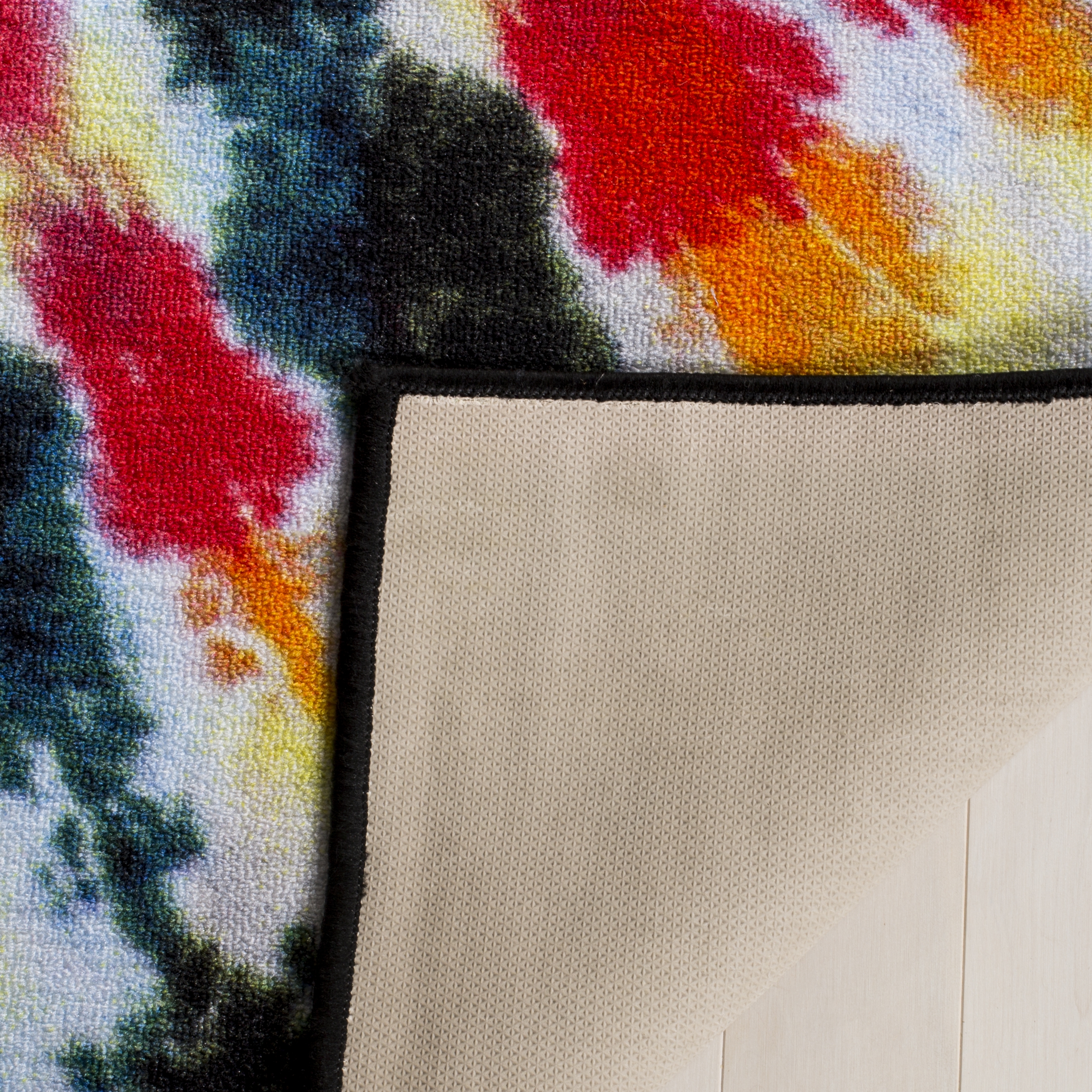 Arlo Home Woven Area Rug, PTB126F, Black/Coral,  3' X 5' - Image 2