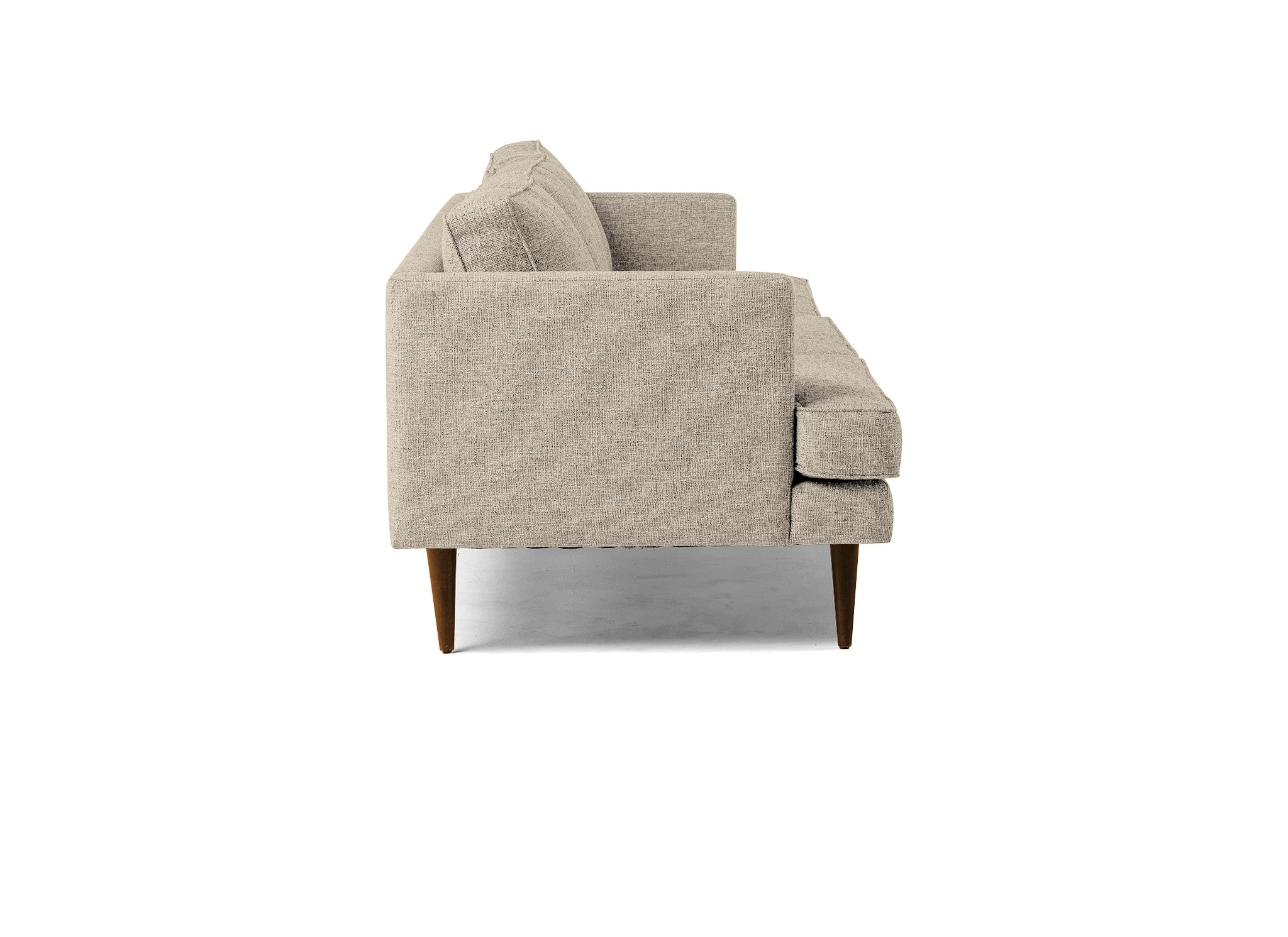 Beige/White Preston Mid Century Modern Grand Sofa - Cody Sandstone - Mocha - Image 2