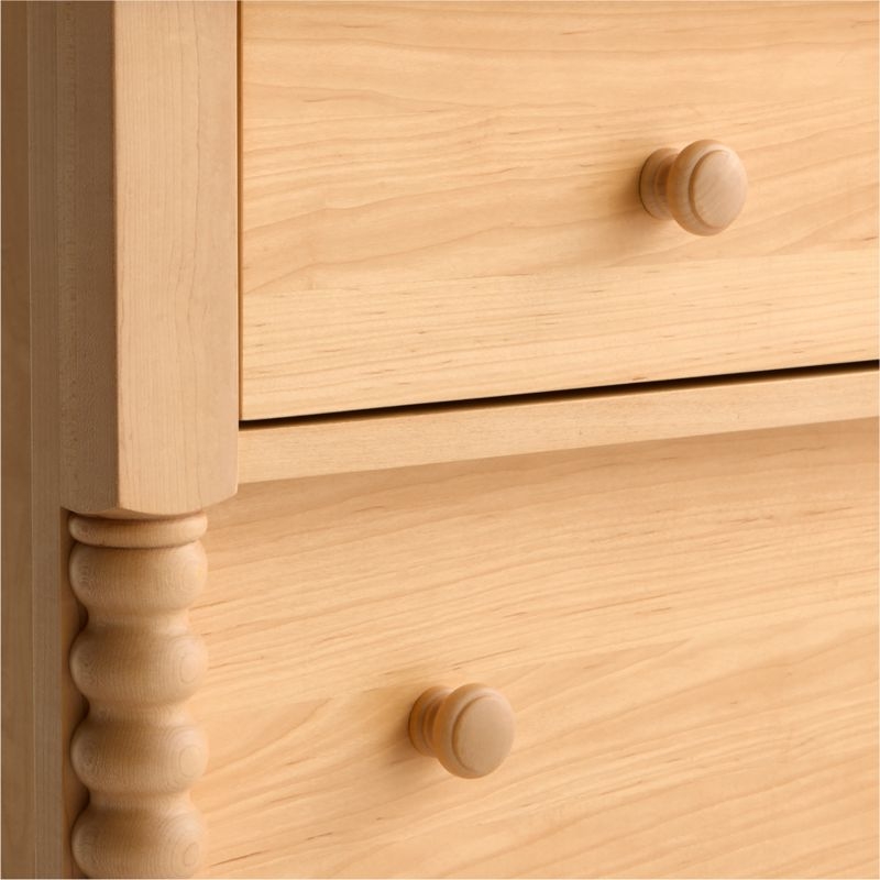 Jenny Lind 62" Natural Maple Wood Extra Wide 7-Drawer Kids Dresser - Image 1