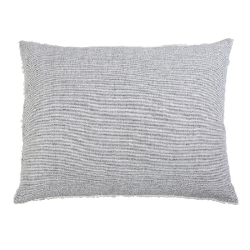 Pom Pom At Home Logan Linen Lumbar Pillow Color: Navy - Image 0