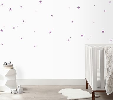 Twinkle Stars Wall Decal, Soft Pink - Image 3