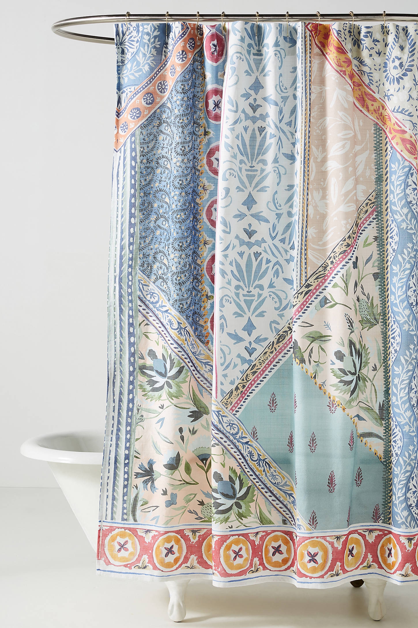 Aurelie Organic Cotton Shower Curtain By Anthropologie in Assorted Size 72 X 72 - Image 0