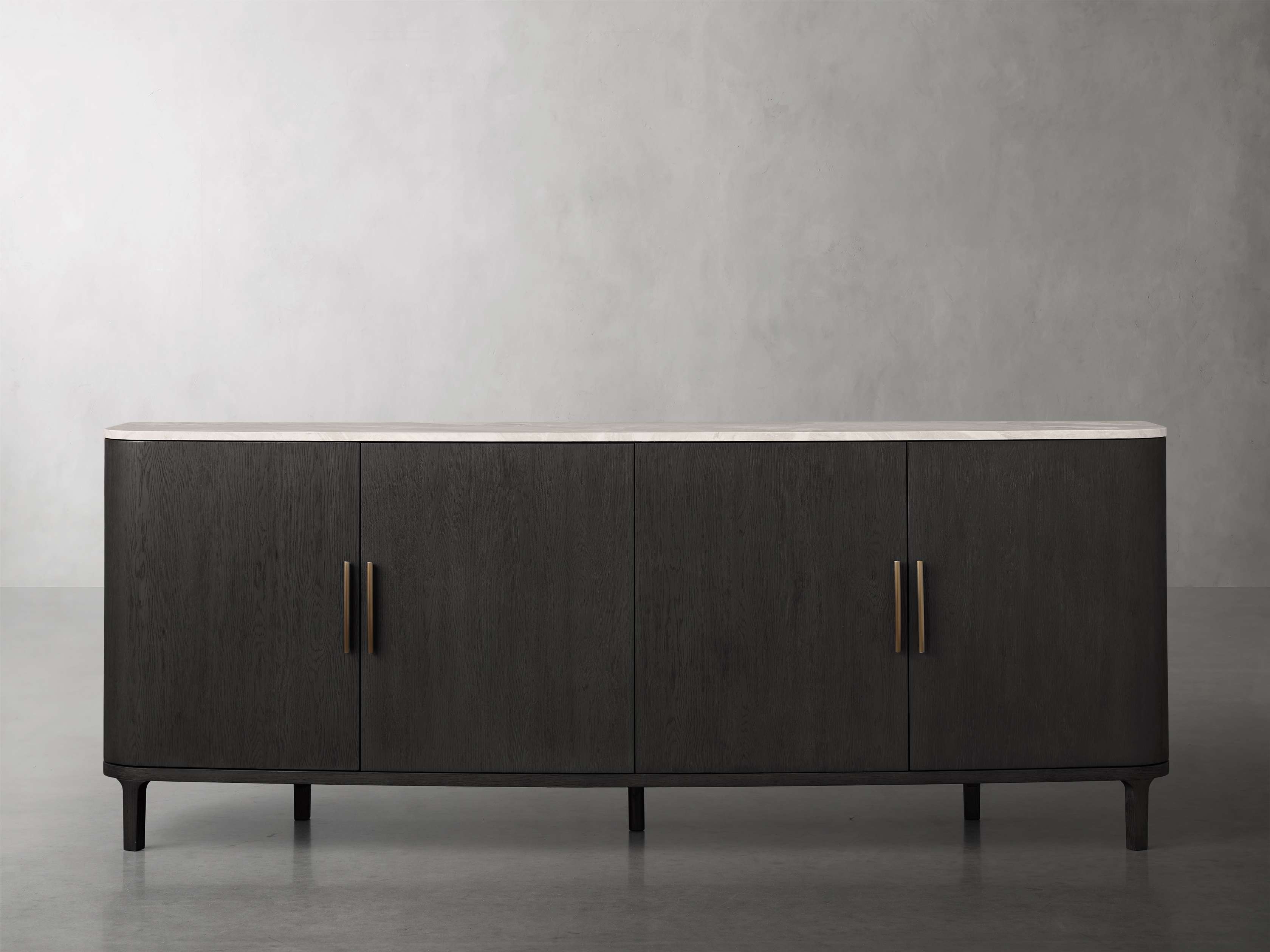 Danny Sideboard in Stone Black  Ebony/Royal Cream 84" - Image 0