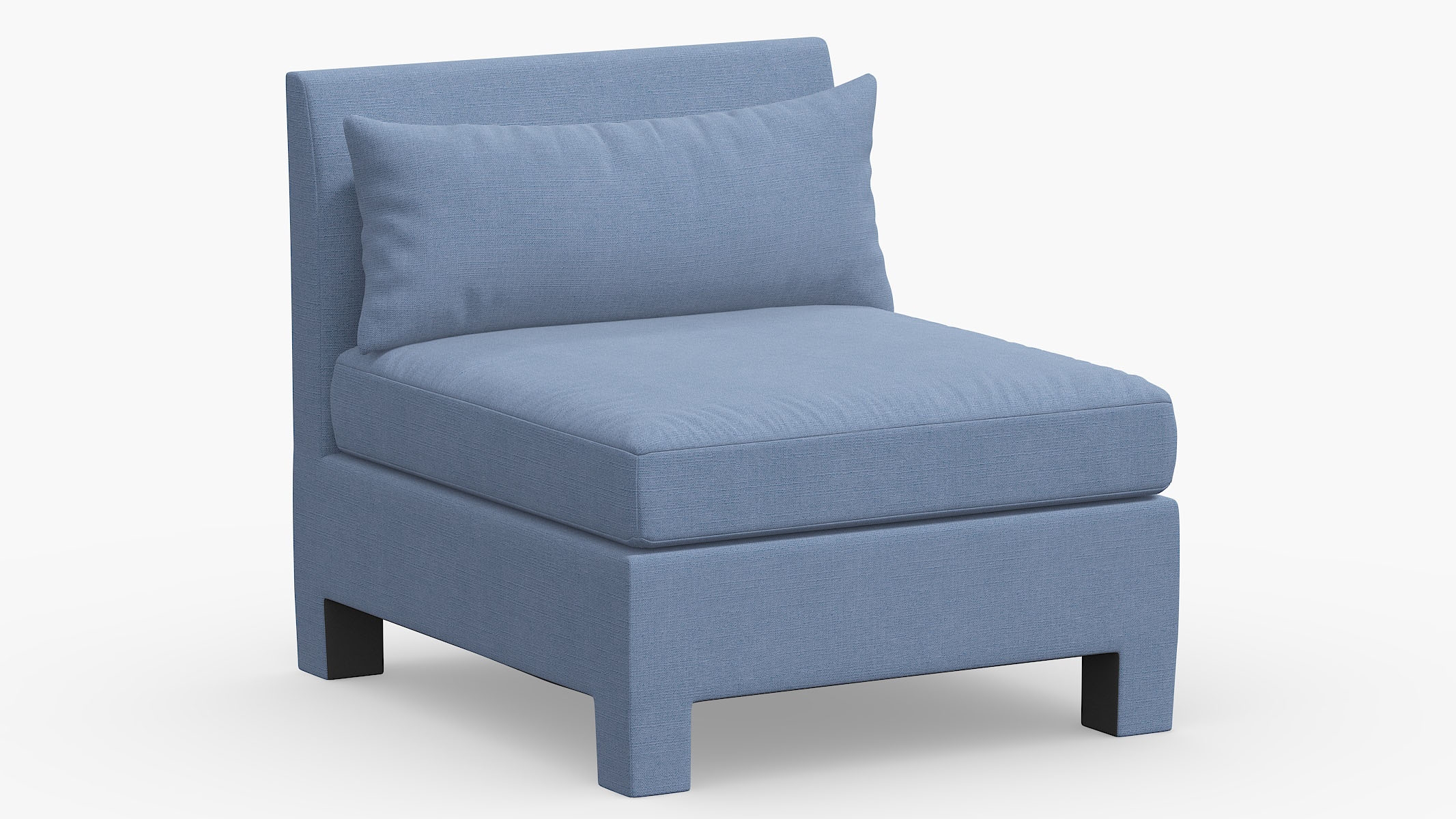 Modern Slipper Chair, Denim Everyday Linen - Image 0