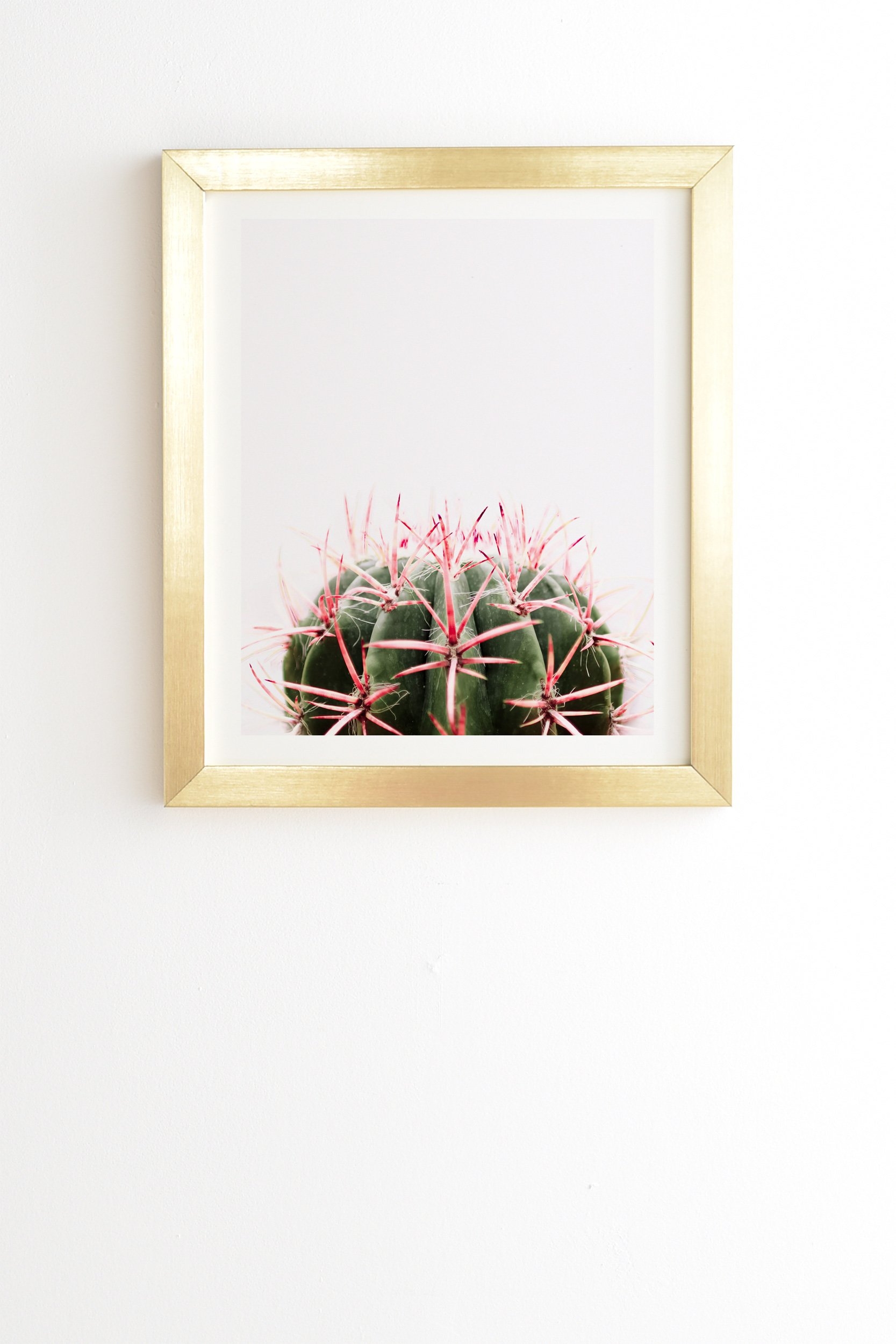 Ingrid Beddoes cactus red Gold Framed Wall Art - 30" x 30" - Image 8
