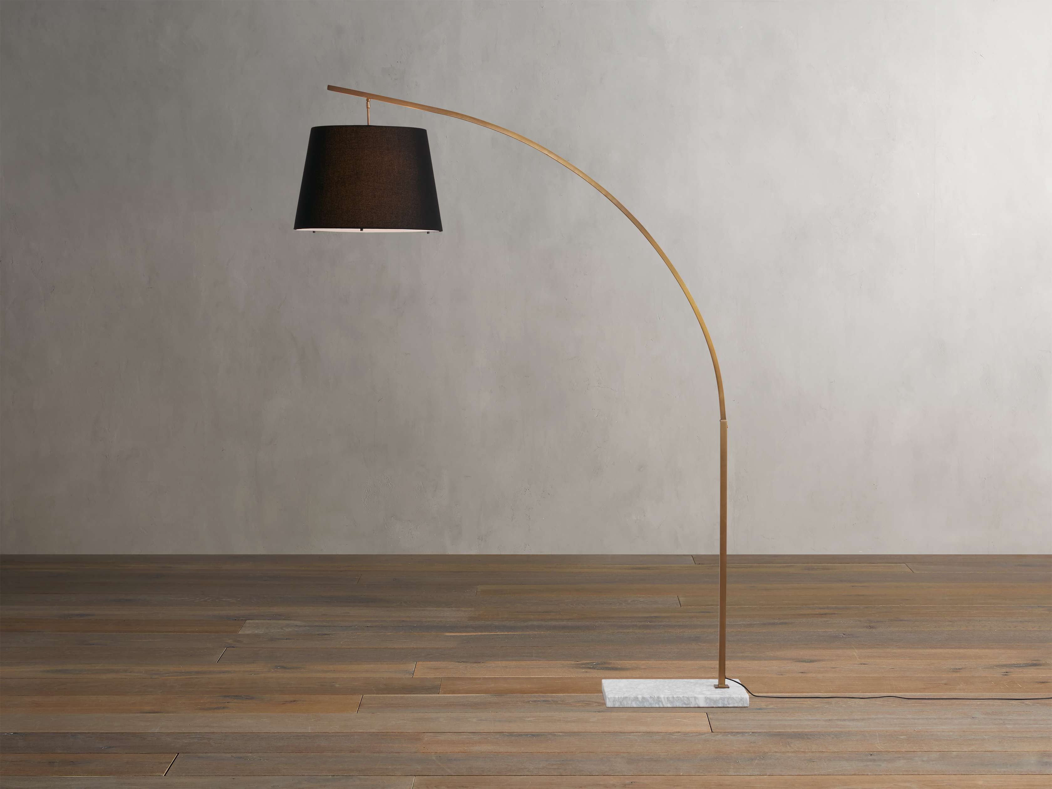 Tadeo Floor Lamp in Stone Brass /Black Carrara - Image 0