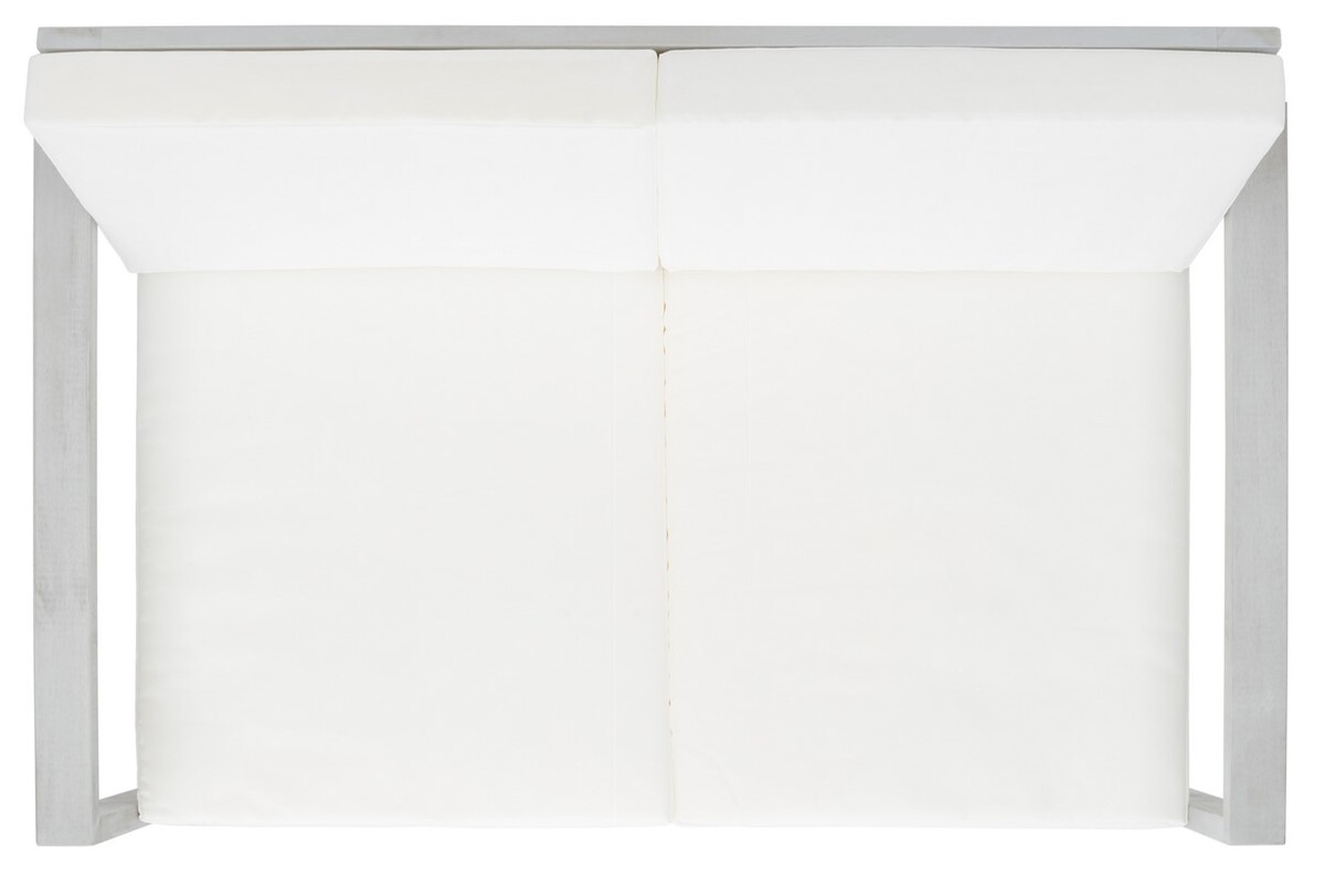 Emiko Outdoor Bench - Grey/Beige - Safavieh - Image 3