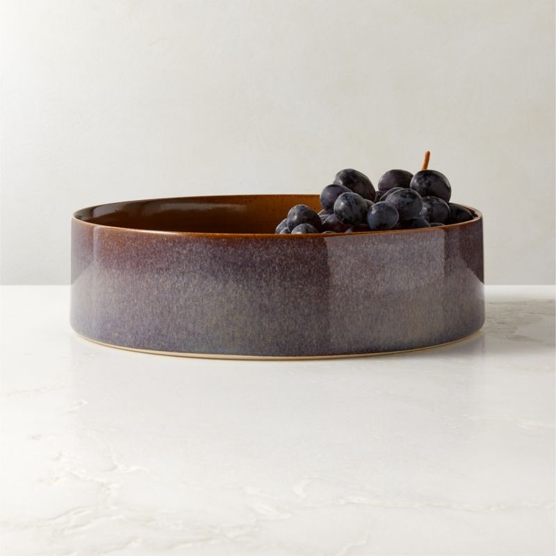 Prado Tan Serving Bowl with Reactive Glaze - Image 1