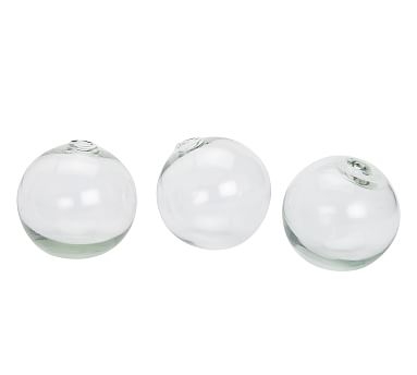 Recycled Glass Balls, Clear - Set of 3 - Image 0