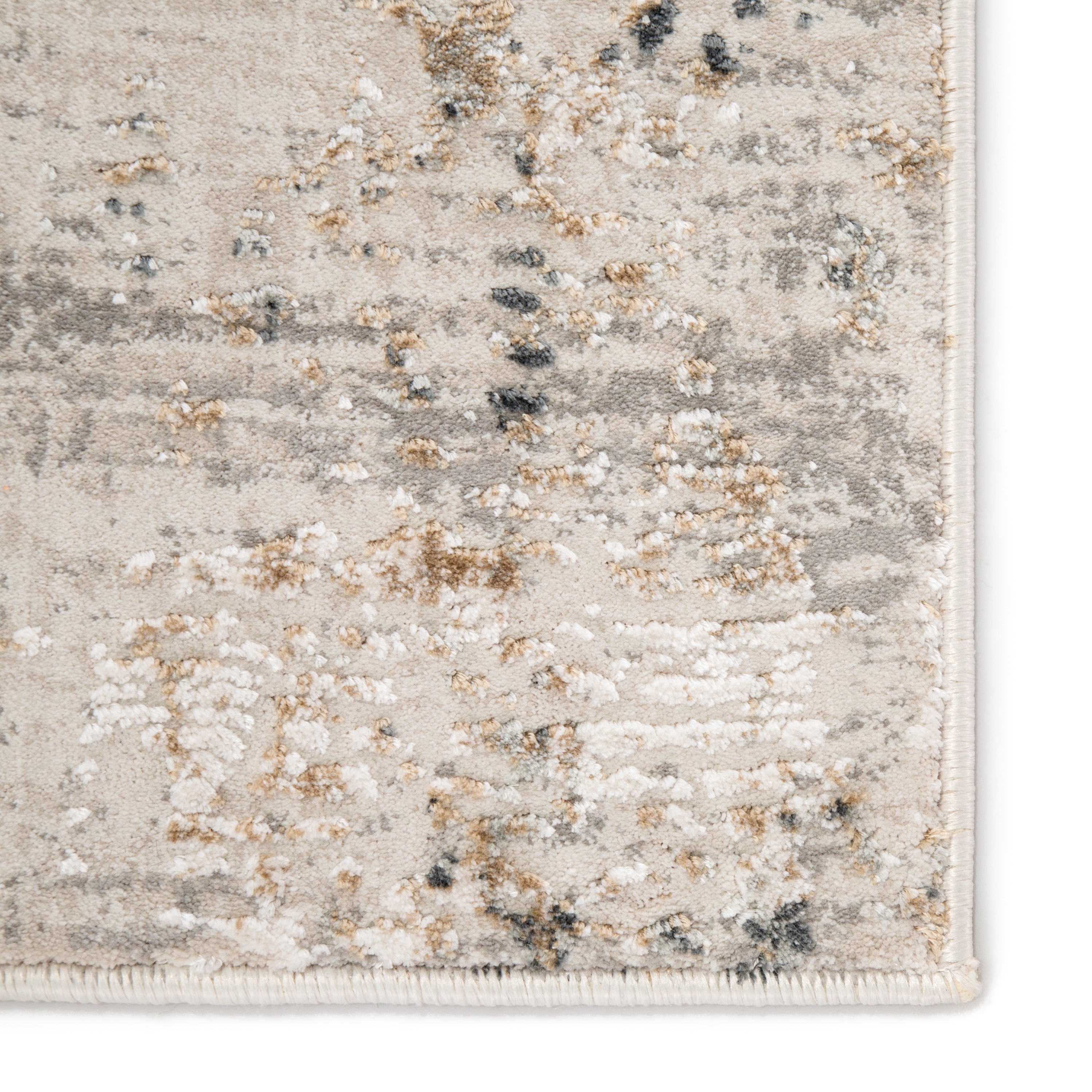 Cassia Abstract Gray/ Gold Area Rug (4'X6') - Image 3