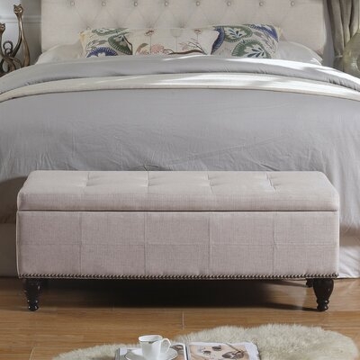Darrah Upholstered Flip top Storage Bench - Image 0