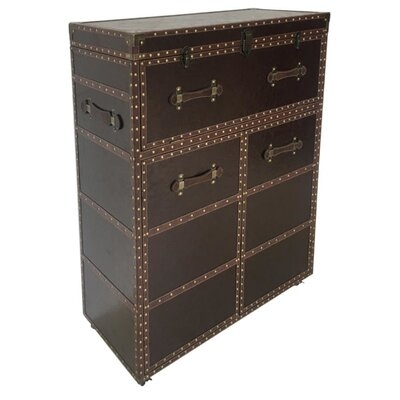2-door Upholstered Bar Cabinet Dark Brown By Coaster - Image 0