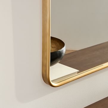Streamline Wide Arch Mirror, Antique Brass, Metal, 42x36 inches - Image 3