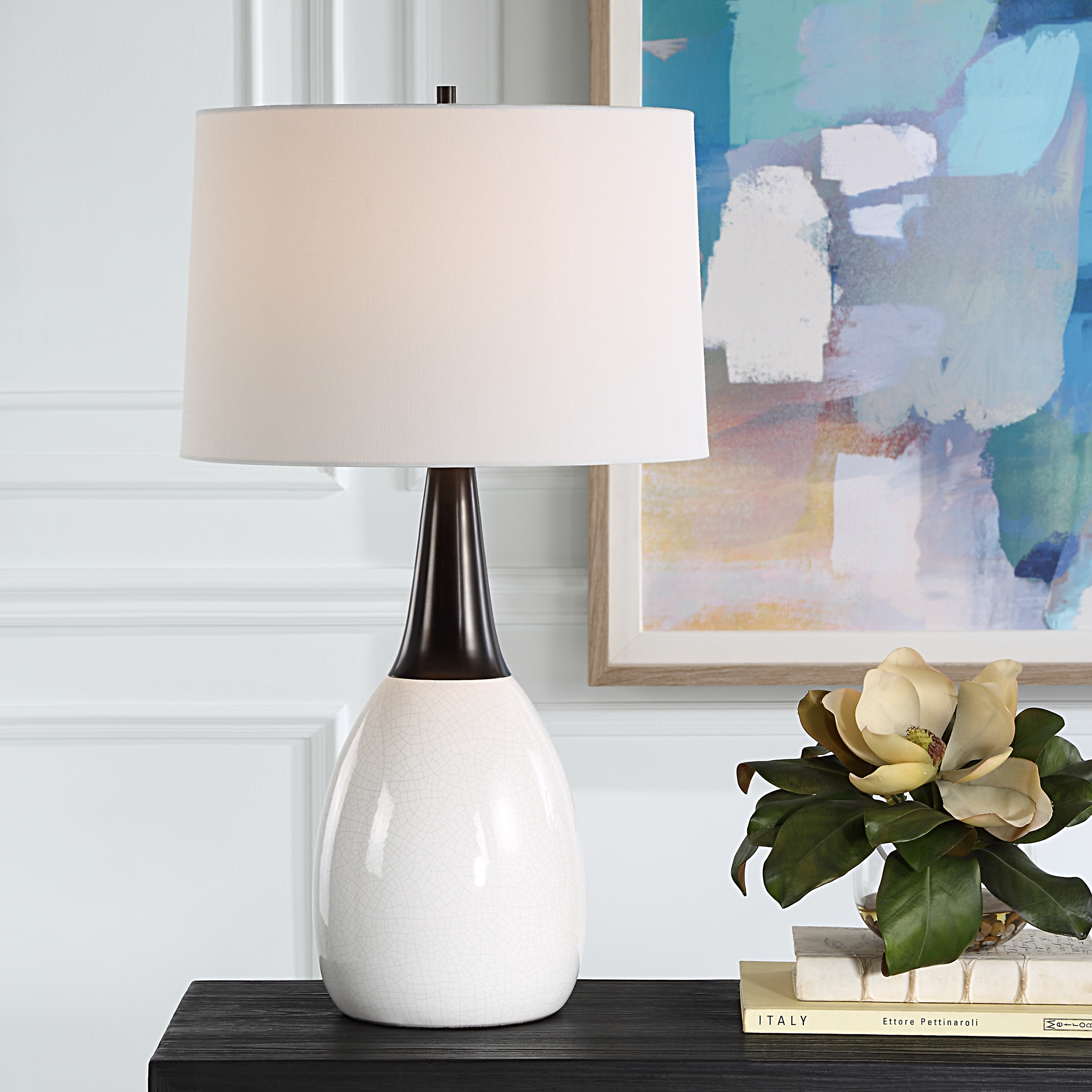 Fralin White Table Lamp - Image 1