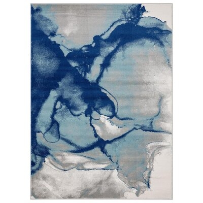 Lunaire Abstract Blue/Gray Area Rug - Image 0