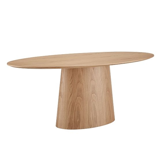 Oval Plinth 79" Dining Table, Oak - Image 0