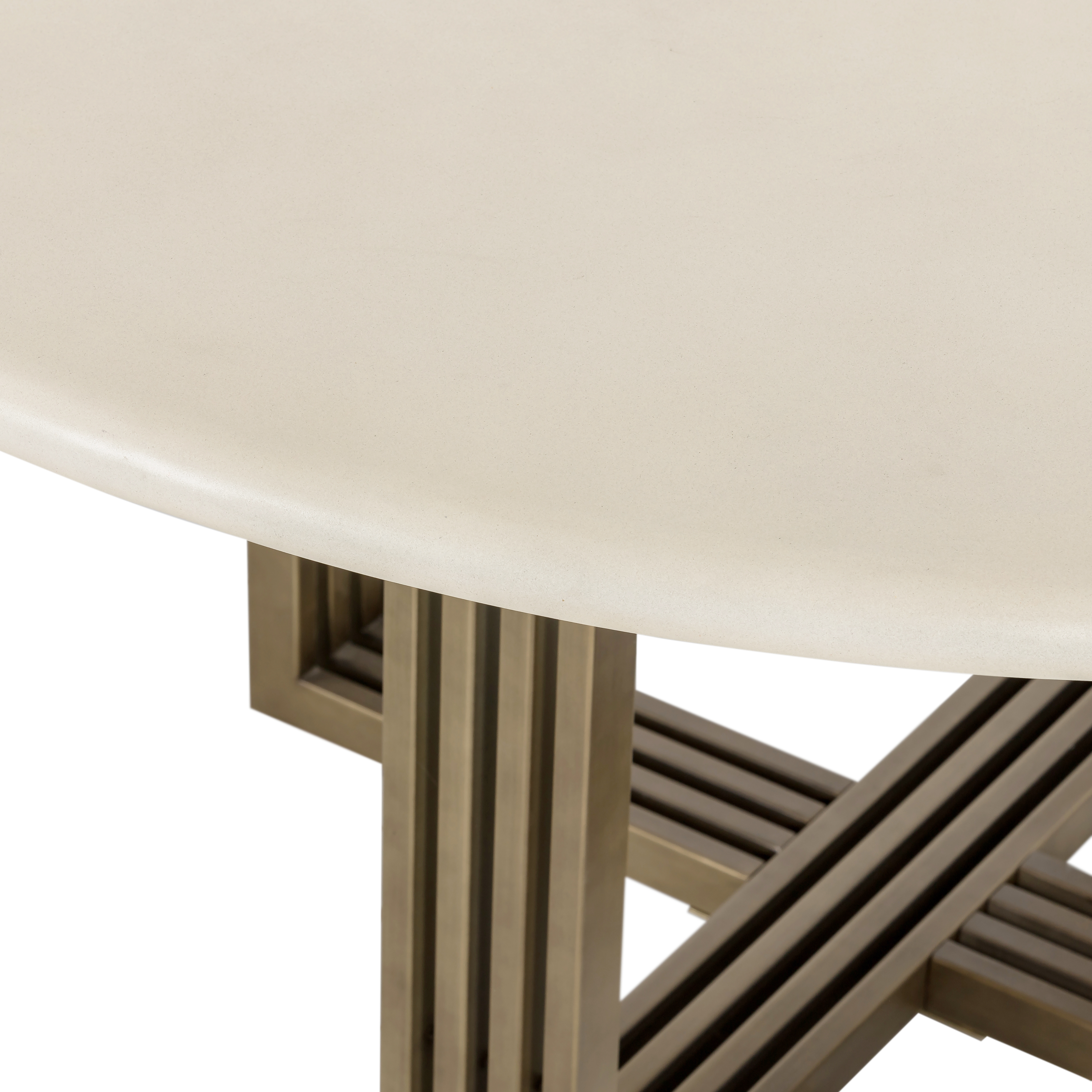 Mia Round Dining Table-Parchment White - Image 7