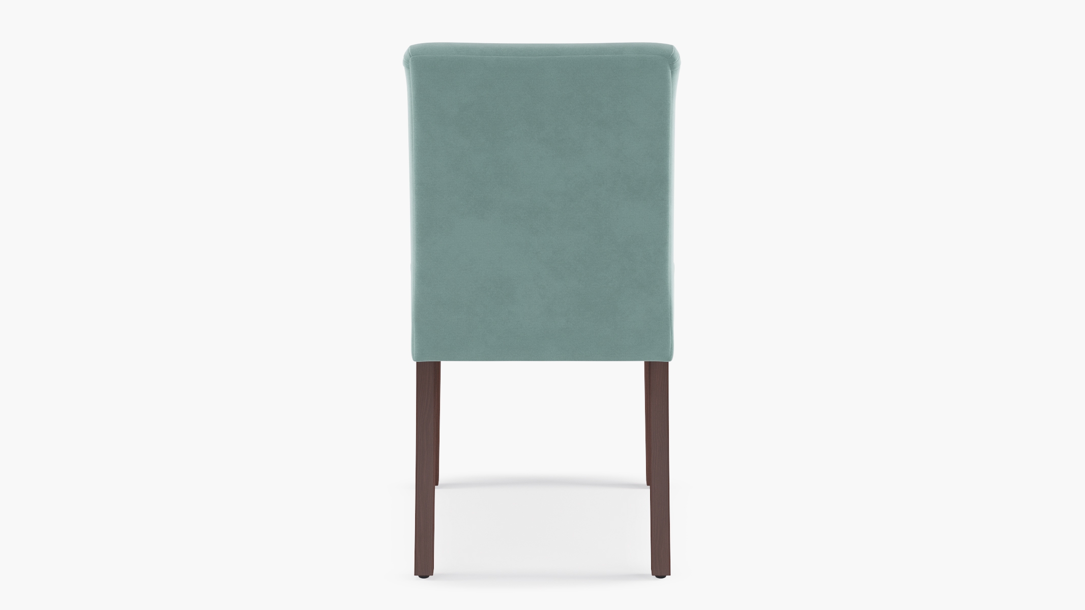Classic Dining Chair, Aqua Classic Velvet, Espresso - Image 3