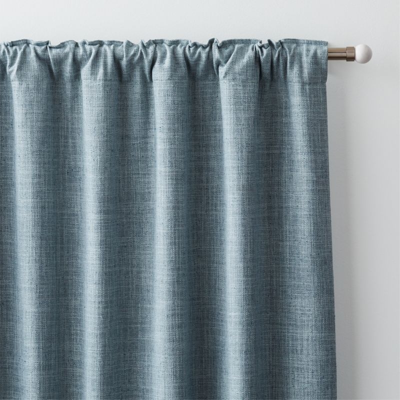 Ashbery Mist Blue Window Curtain Panel 52"x108" - Image 3