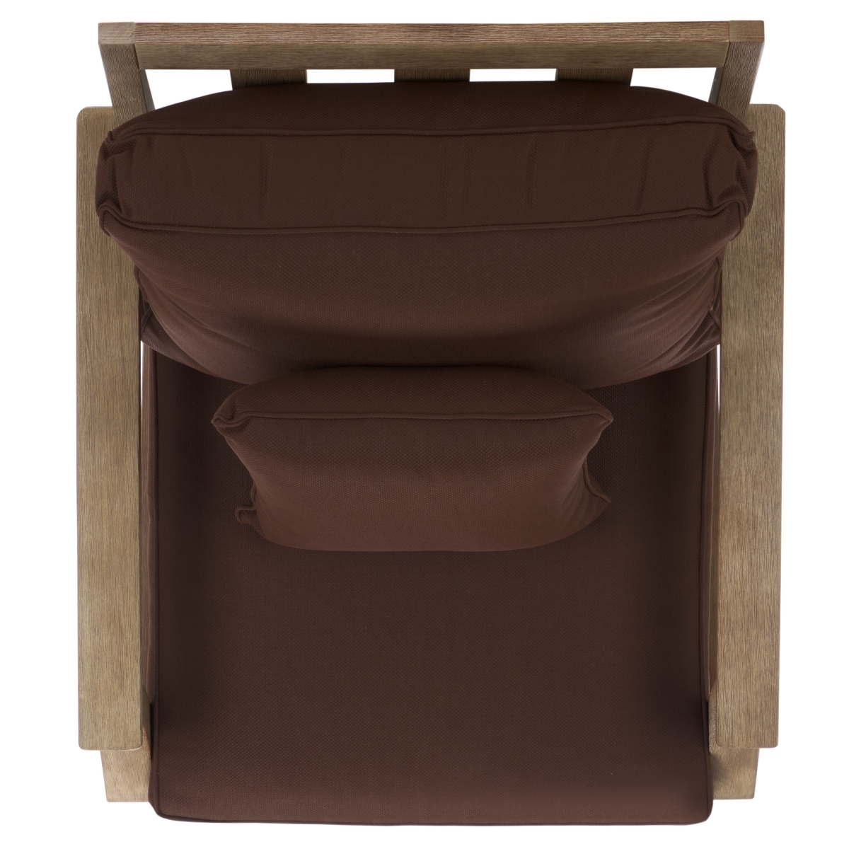 Martinique Wood Patio Armchair - Natural/Dark Brown - Image 4