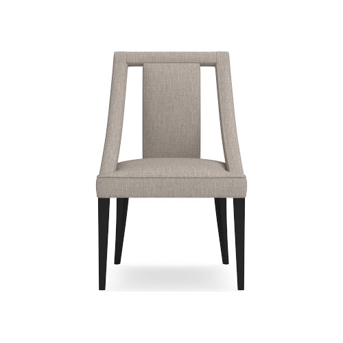 Sussex Side Chair, Standard Cushion, Perennials Performance Melange Weave, Light Sand, Ebony Leg - Image 0