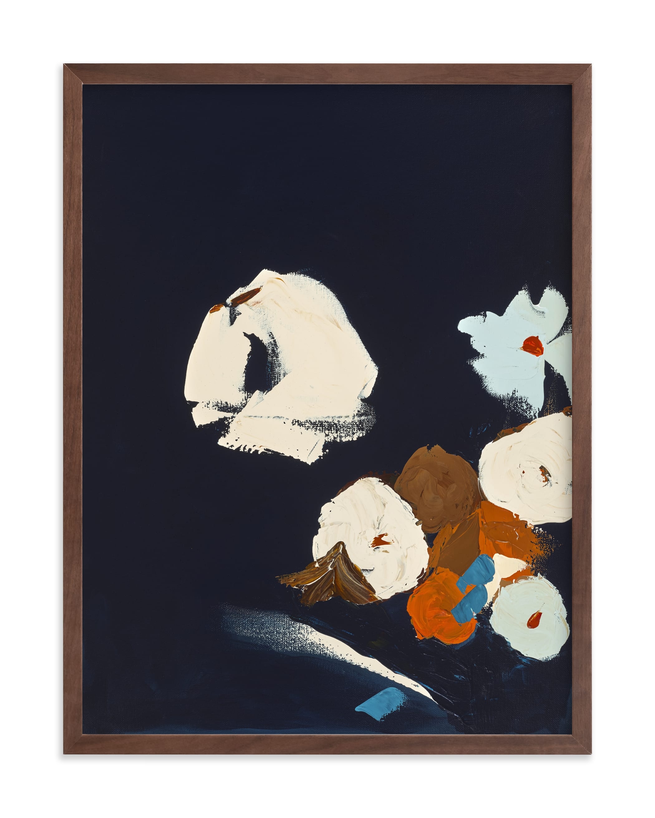 Abstract Botanical Navy Shadows #2 Limited Edition Fine Art Print 1 - Image 0