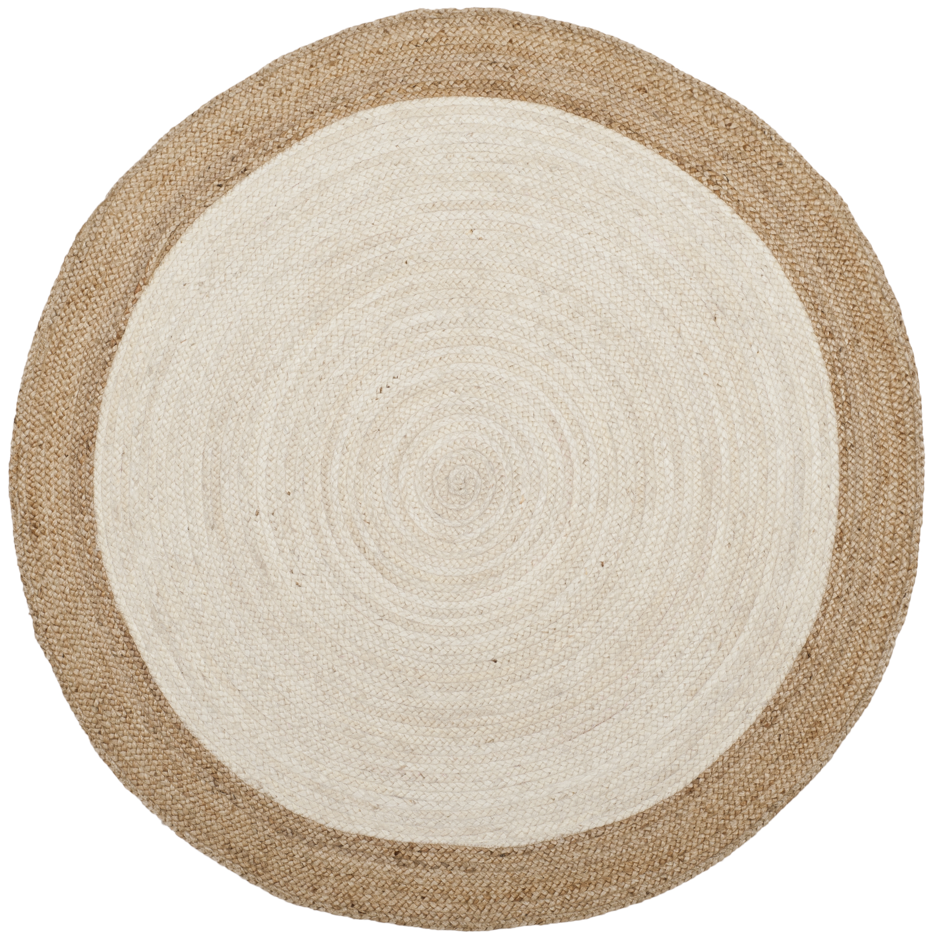 Arlo Home Hand Woven Area Rug, NF801M, Ivory/Natural,  4' X 4' Round - Image 0