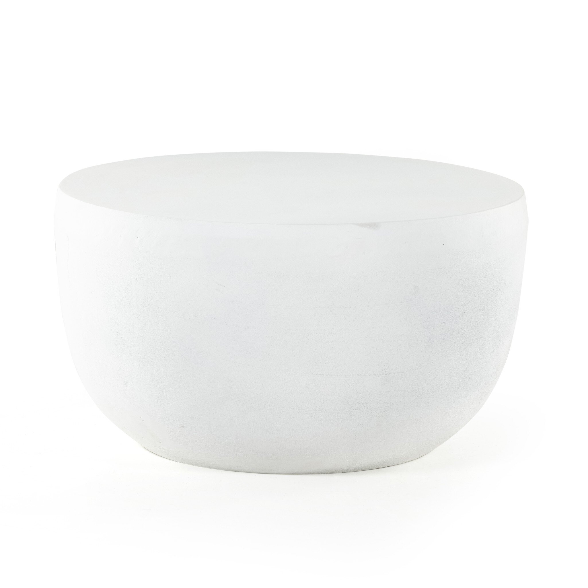 Basil Outdoor End Table - Matte White Cast Aluminum - Image 0