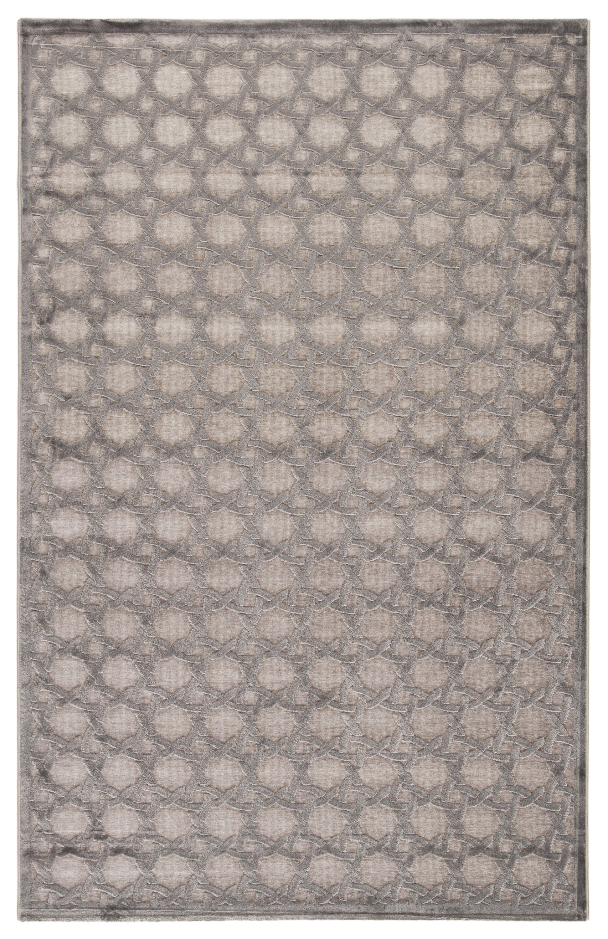 Trella Trellis Gray/ Silver Area Rug (5' X 7'6") - Image 0