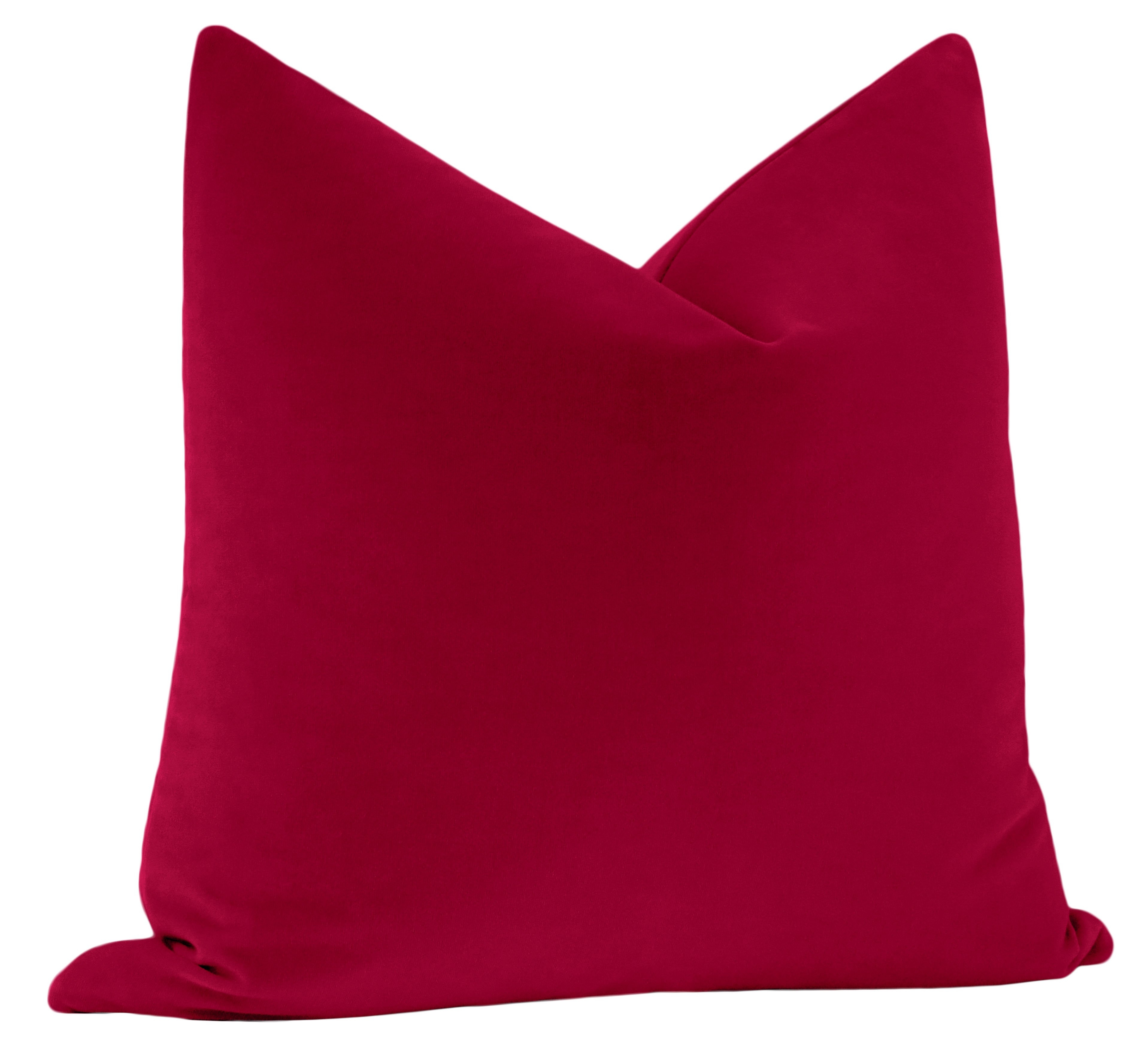Studio Velvet Pillow Cover, Magenta, 20" x 20" - Image 2