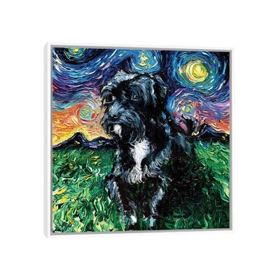 Mix Poodle Night by Aja Trier - Painting Print - Image 0