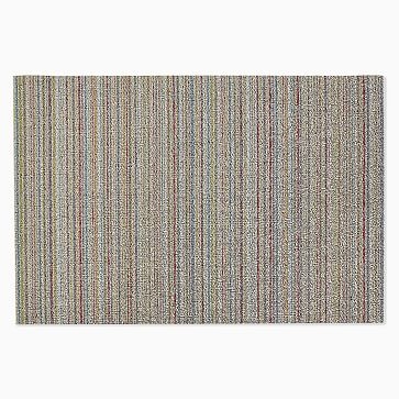 Chilewich Skinny Stripe Shag Mat18x28Birch - Image 1