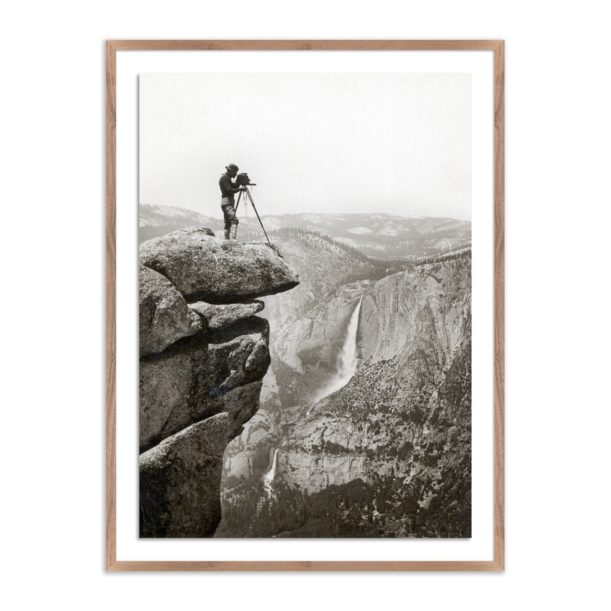 Photographer In Yosemite Valley	by Getty Images - Rustic 2.5 Walnut - Image 0