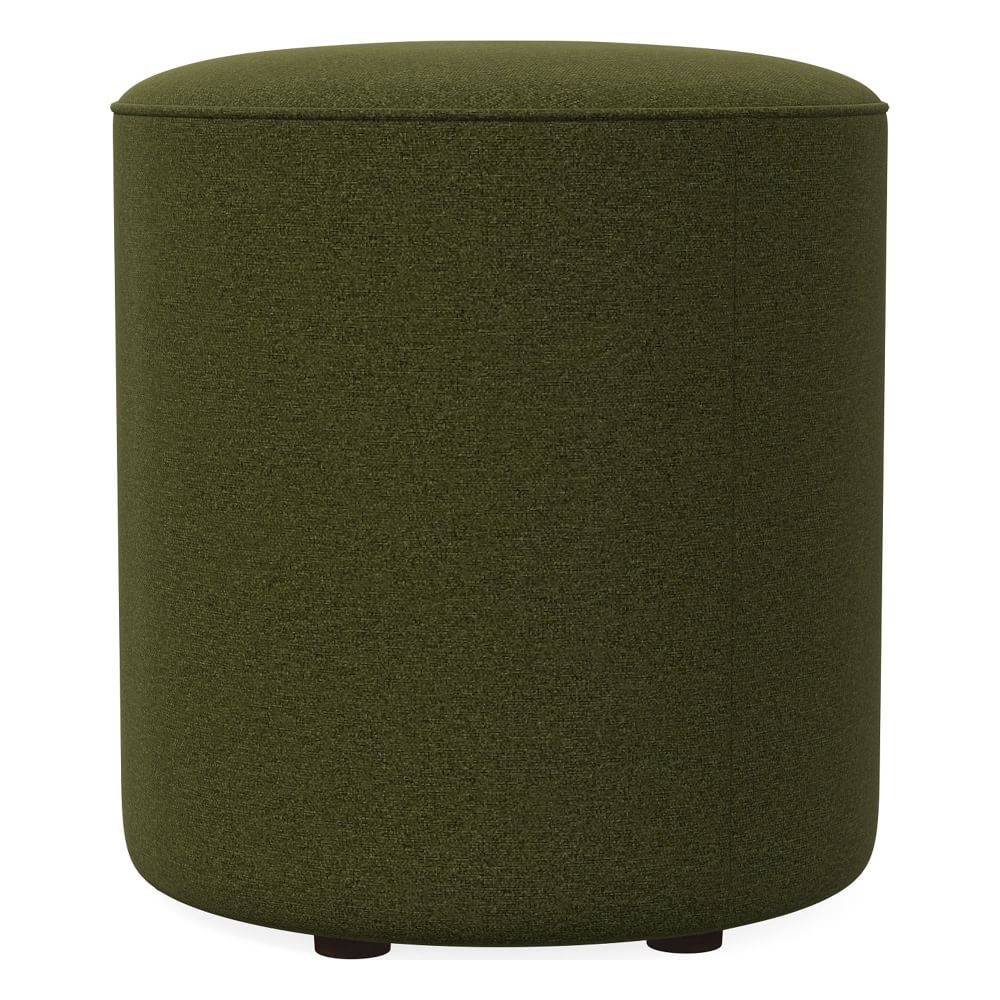 Isla Small Ottoman, Poly, Distressed Velvet, Tarragon, Concealed Supports - Image 0