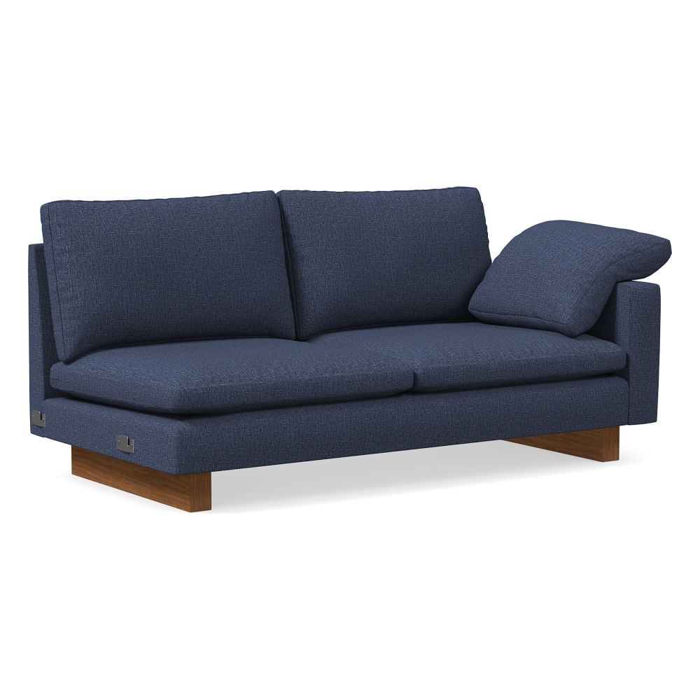 Harmony Petite RA 2 Seater Sofa, Down Blend, Deco Weave, Midnight, Dark Walnut - Image 0