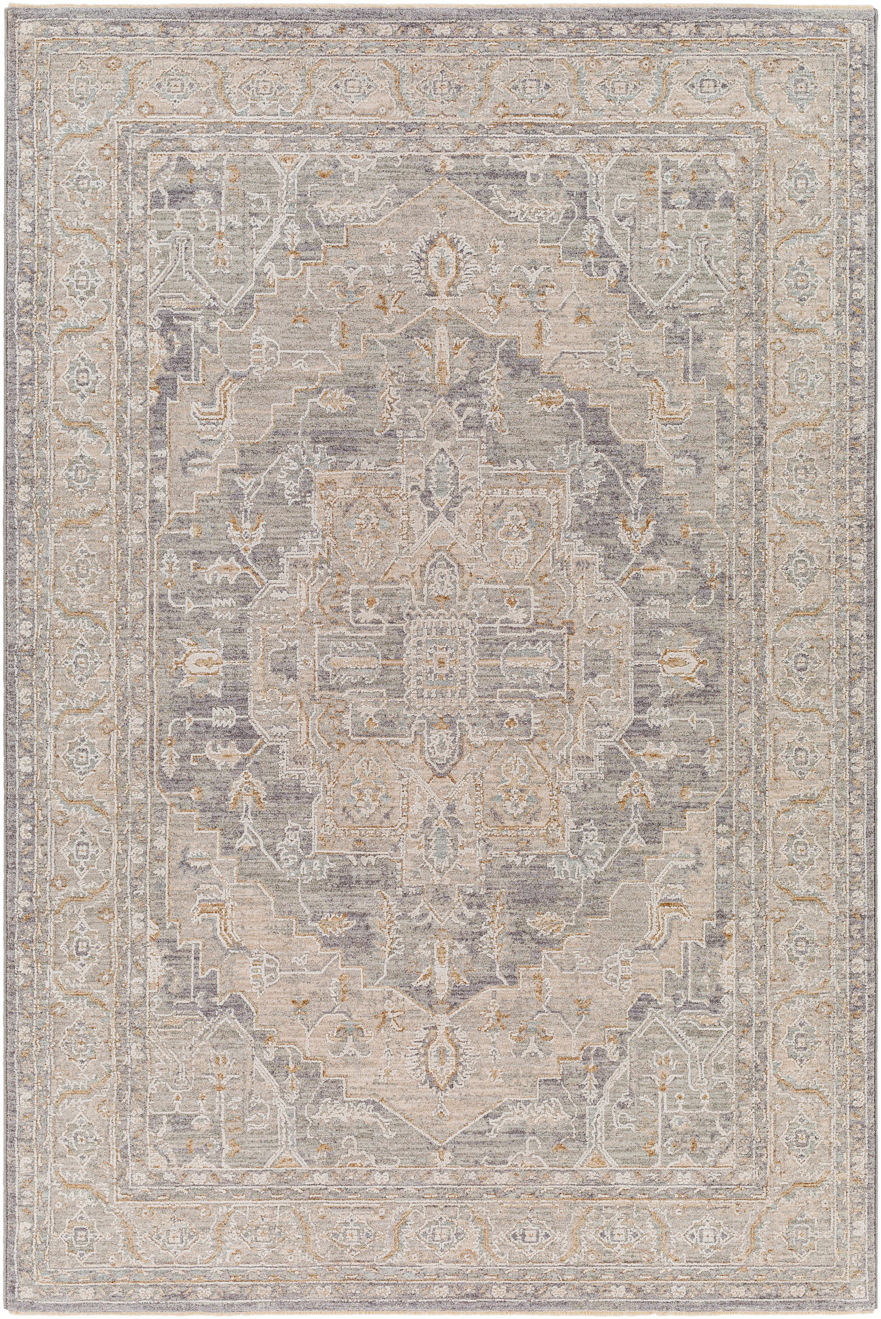 Avant Garde Beige Indoor 5' x 7'5" Machine Woven Rug - Image 0