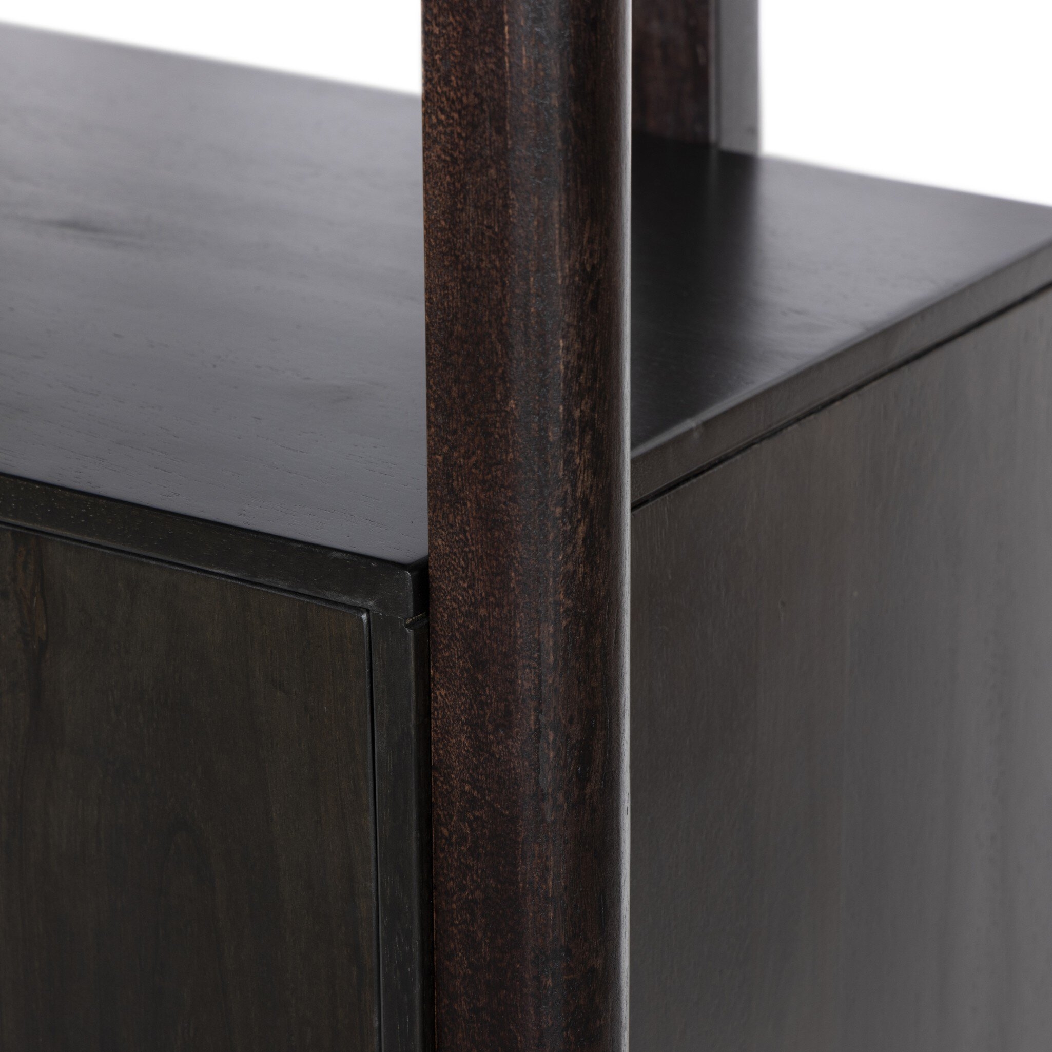 Reza Bookcase - Worn Black Acacia - Image 5
