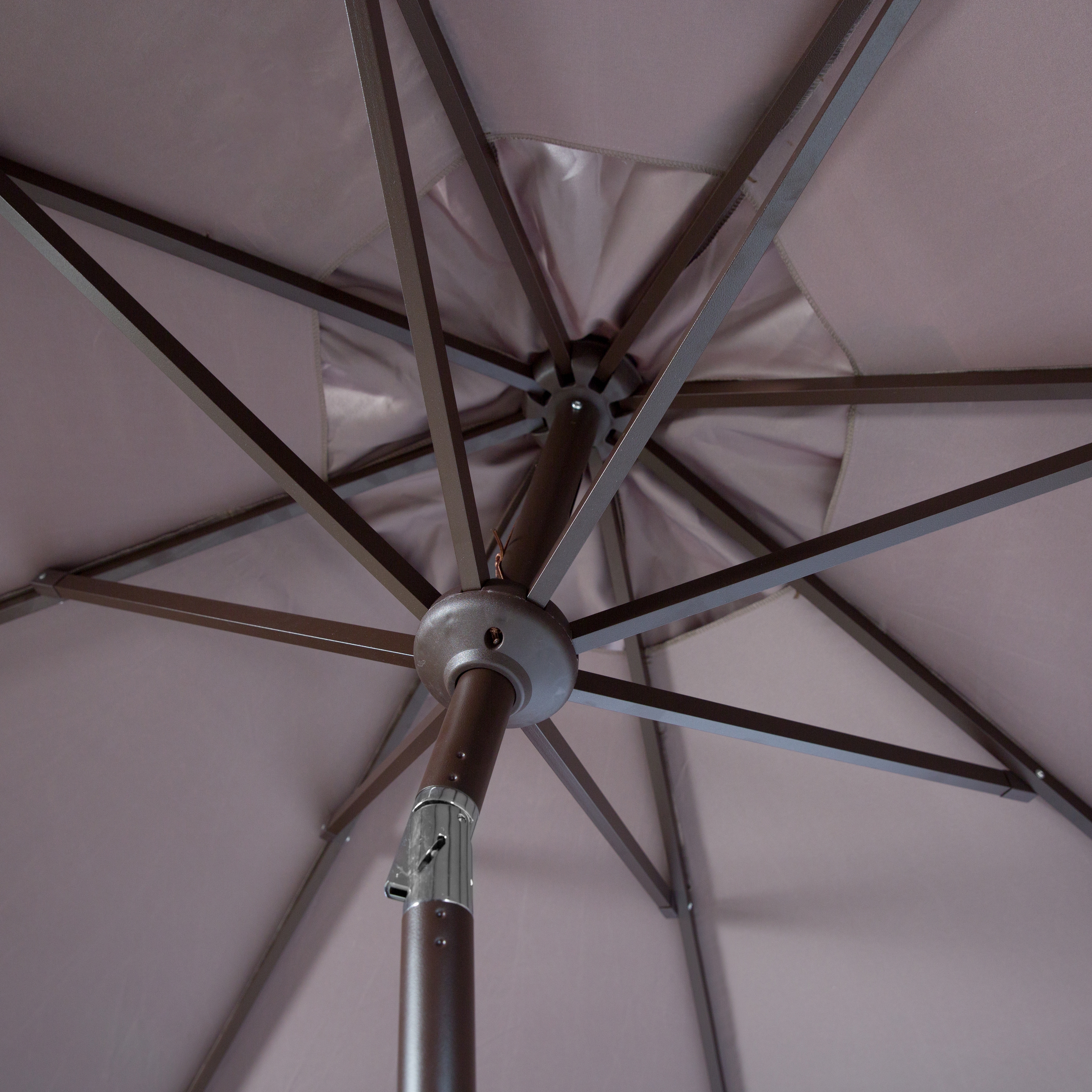 Uv Resistant Ortega 9 Ft Auto Tilt Crank Umbrella - Grey - Safavieh - Image 2