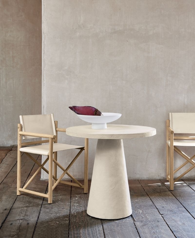 Willy White Plaster Pedestal Bistro Table by Leanne Ford - Image 2
