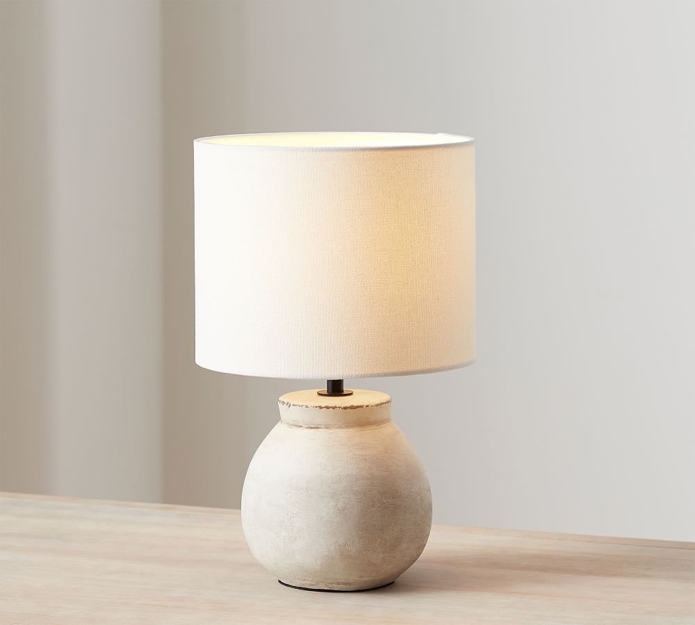 Carmen Concrete Petite Table Lamp, Natural - Image 0