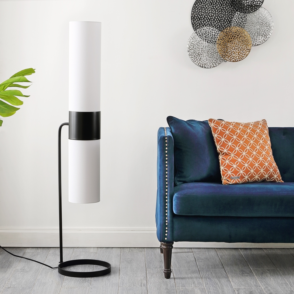 Fierro 55" Floor Lamp - Black - Safavieh - Image 1