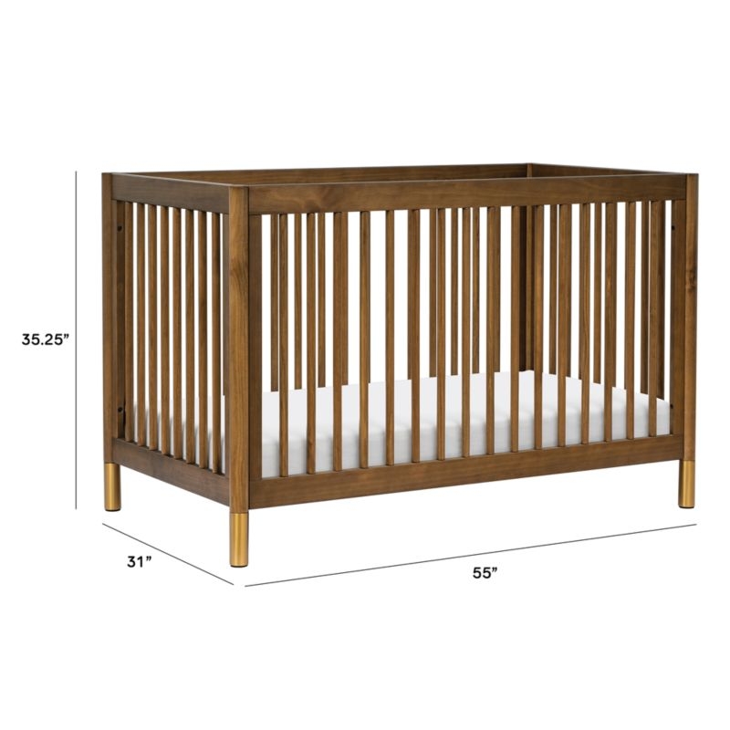 Babyletto Gelato Natural Walnut Wood 4-in-1 Convertible Baby Crib with Toddler Conversion Kit - Image 10