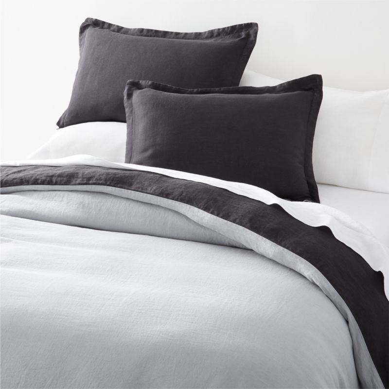 Black Natural Hemp Fiber Standard Sham - Image 2