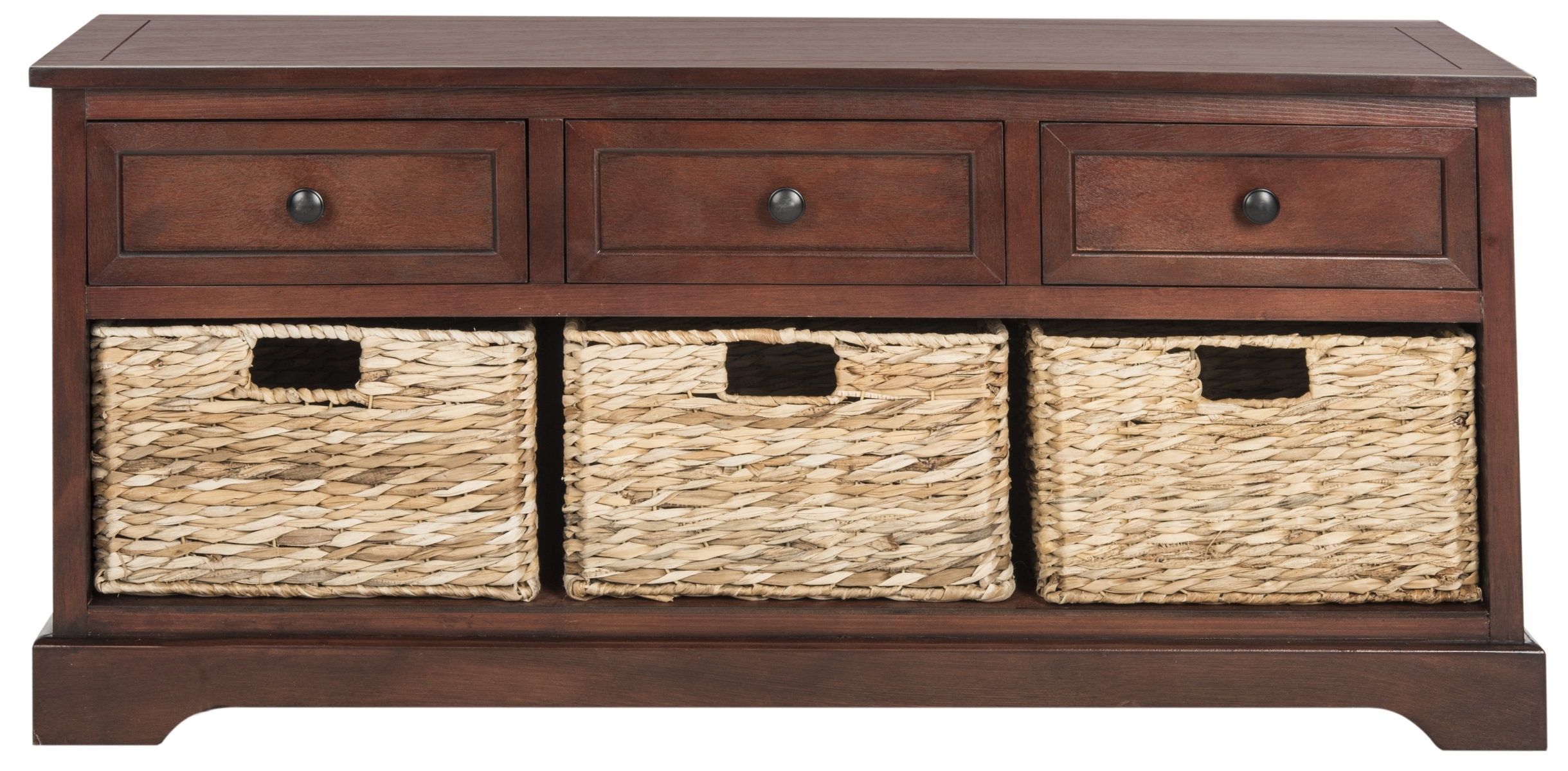 Damien 3 Drawer Storage Bench - Dark Cherry - Safavieh - Image 0