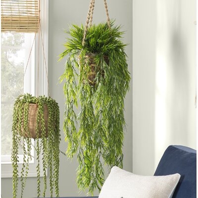 37'' Artificial Bamboo Plant in Basket - Image 0