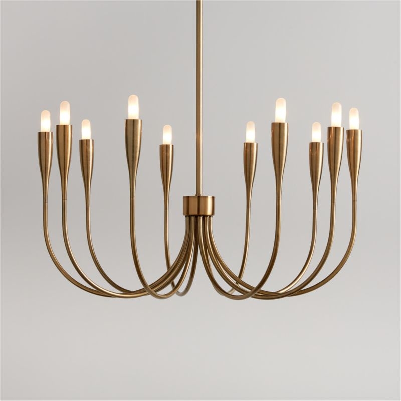Iiona Small Brass Chandelier Light 25.6" - Image 0