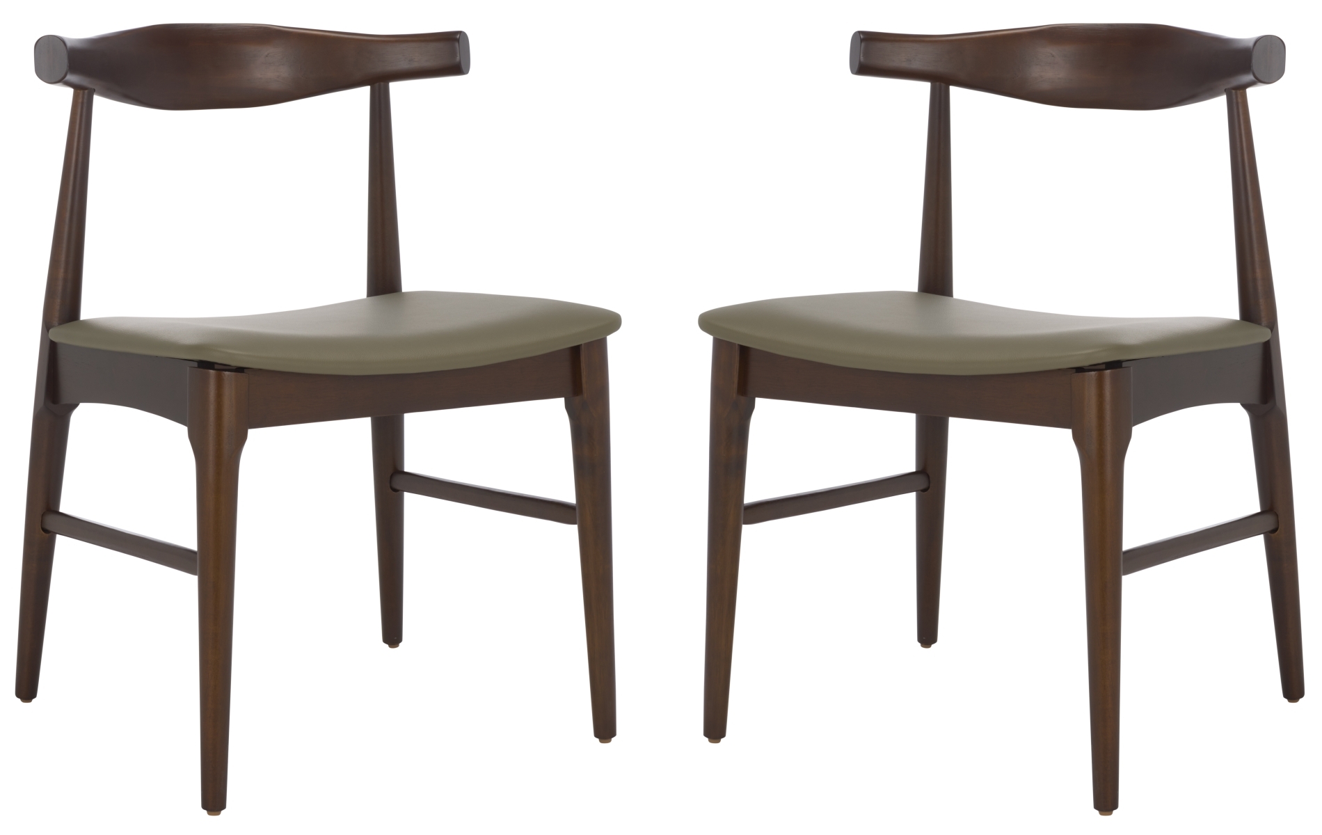 Elbow Dining Chair - Olive / Espresso - Image 0