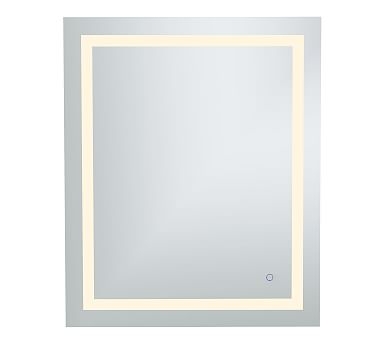 Marina Lighted LED Mirror, Silver, 30x36" - Image 0